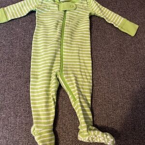 Hanna Anderson Green Striped Baby Pajama